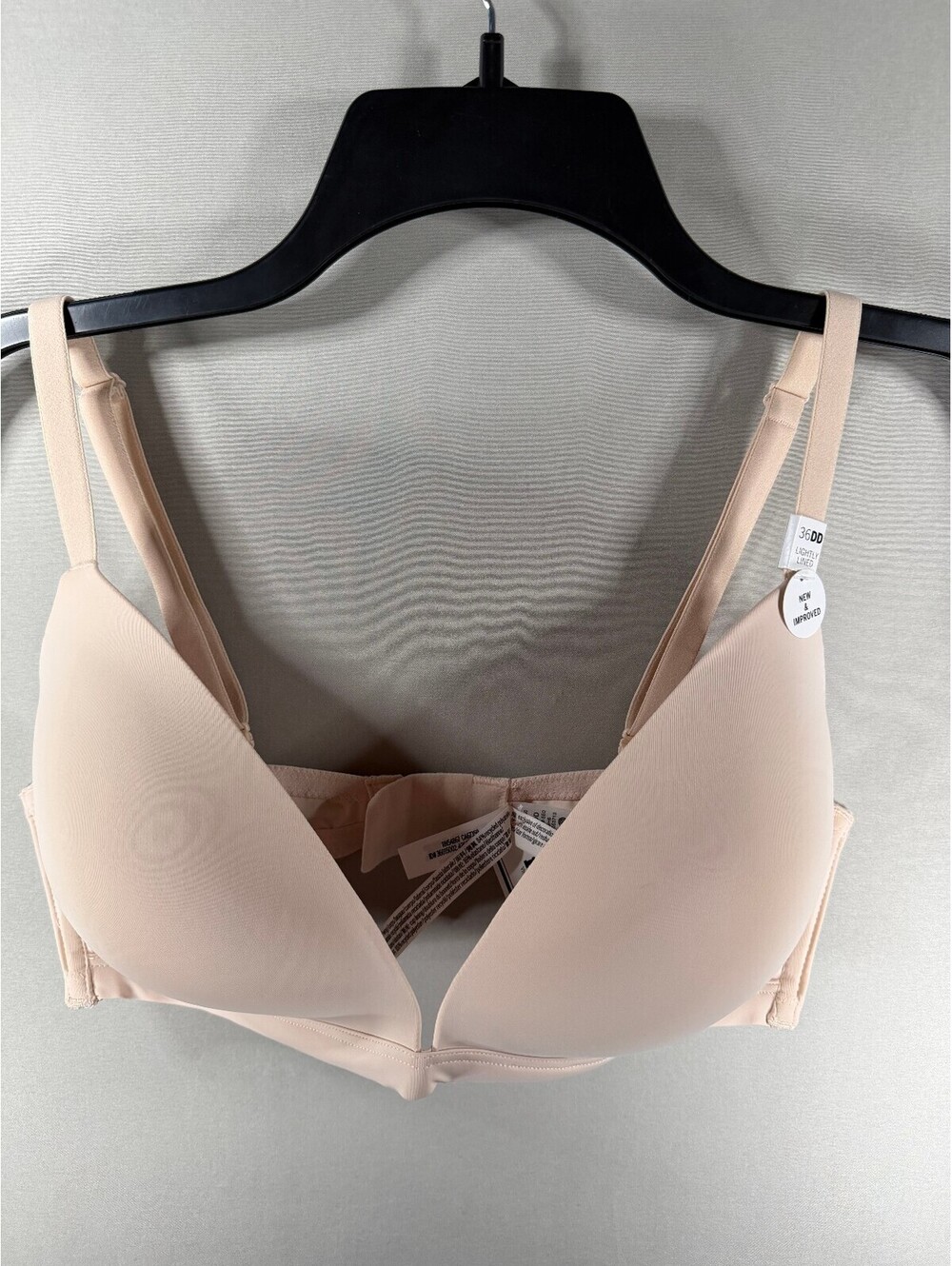 Victoria's Secret Pink Wear Everywhere Lightly Lined Triangle Bra 36DD Nude NWT